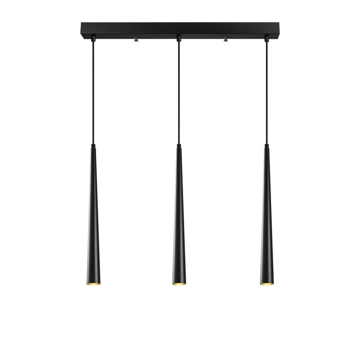 Opviq 6074 Lámpara de Araña Negra de Metal con Altura Ajustable para Salón, Diseño Moderno Industrial